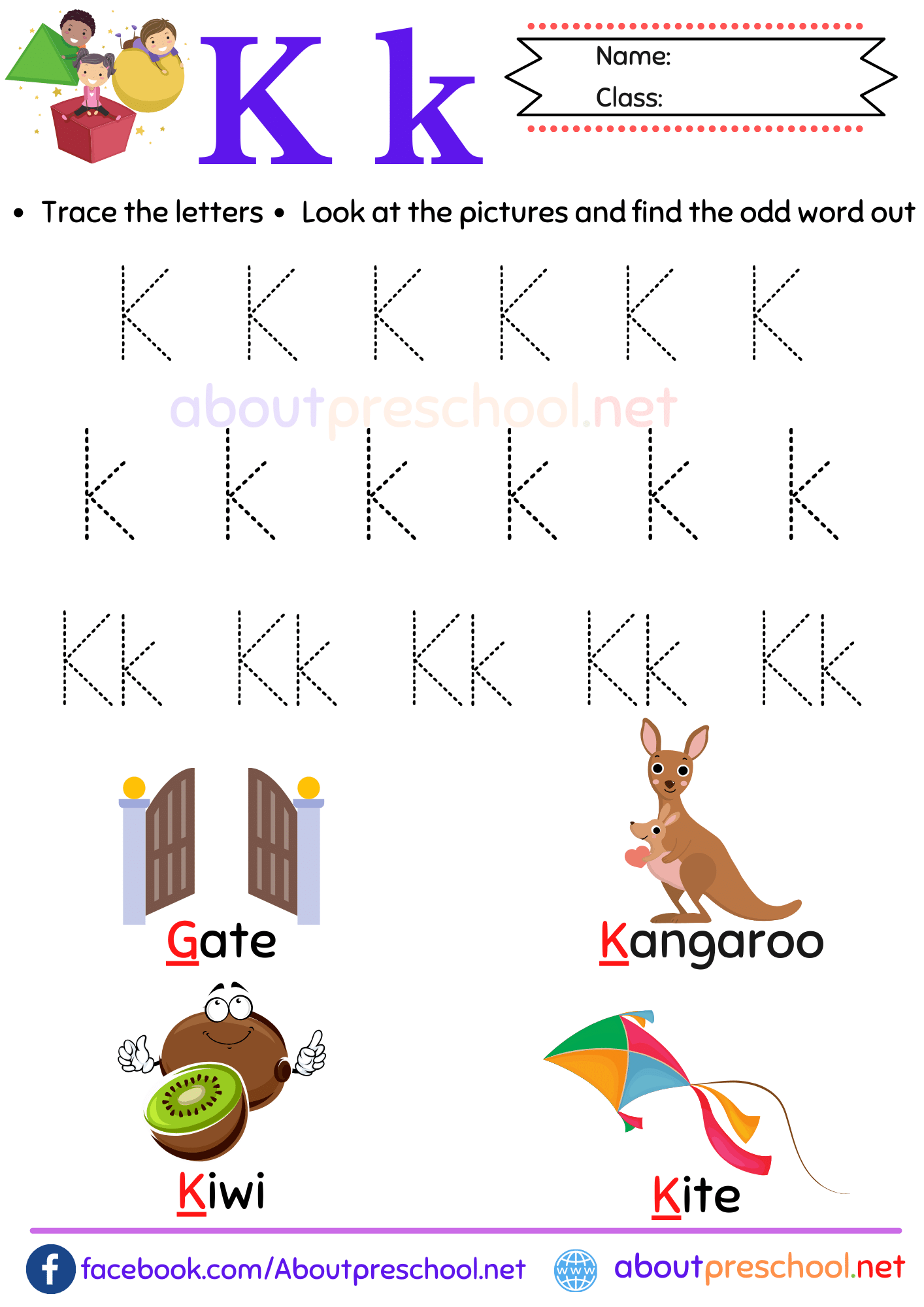 Free Printable Preschool Letter K Worksheets About Preschool