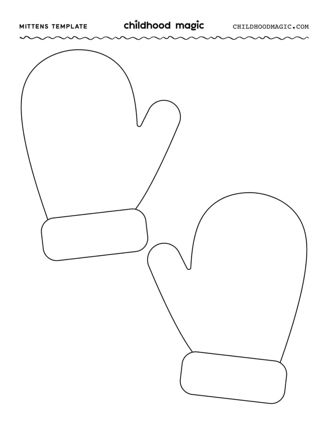 Free Printable Printable Mitten Pattern FREE Printable HQ