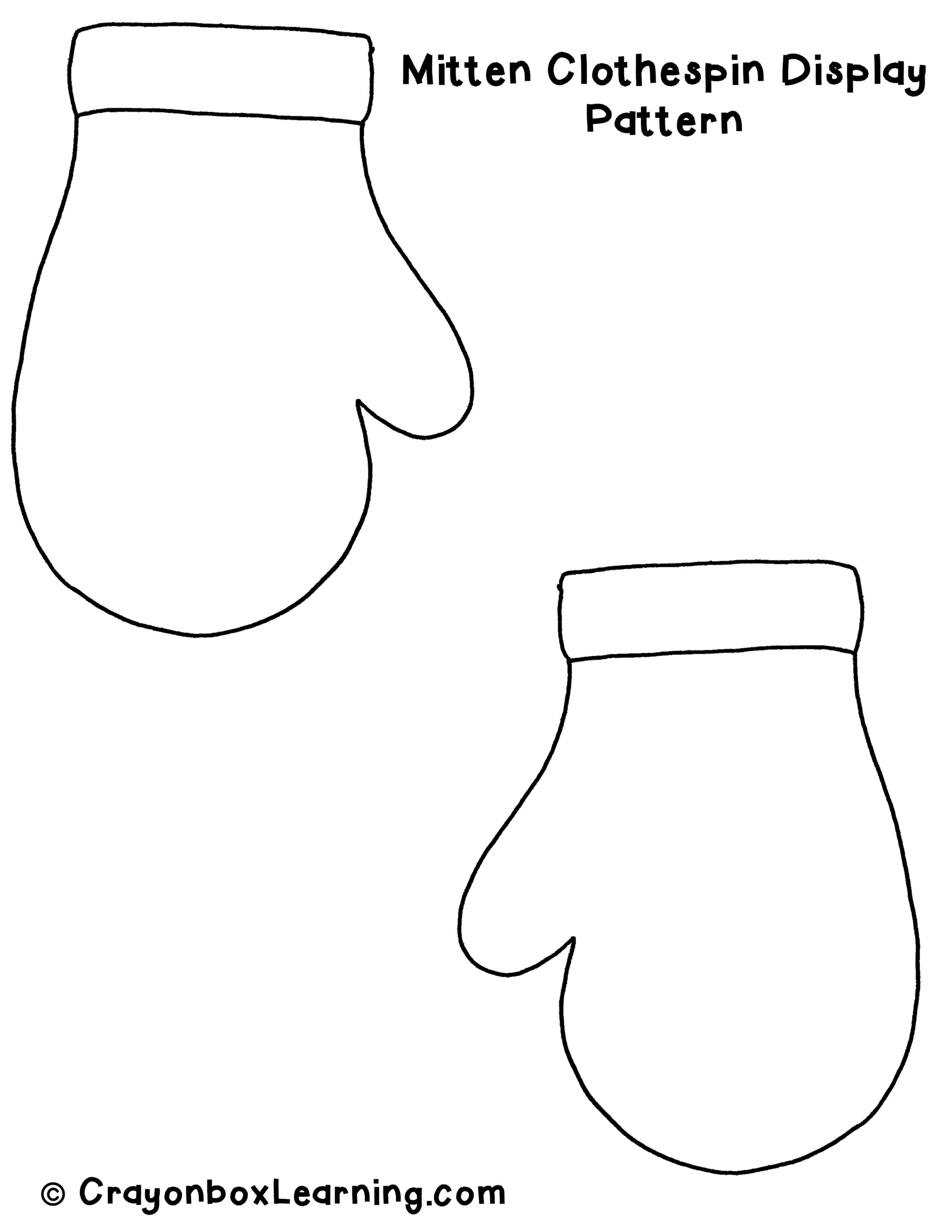 free printable mitten pattern