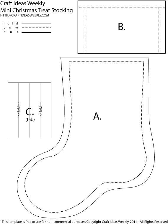stocking pattern printable free