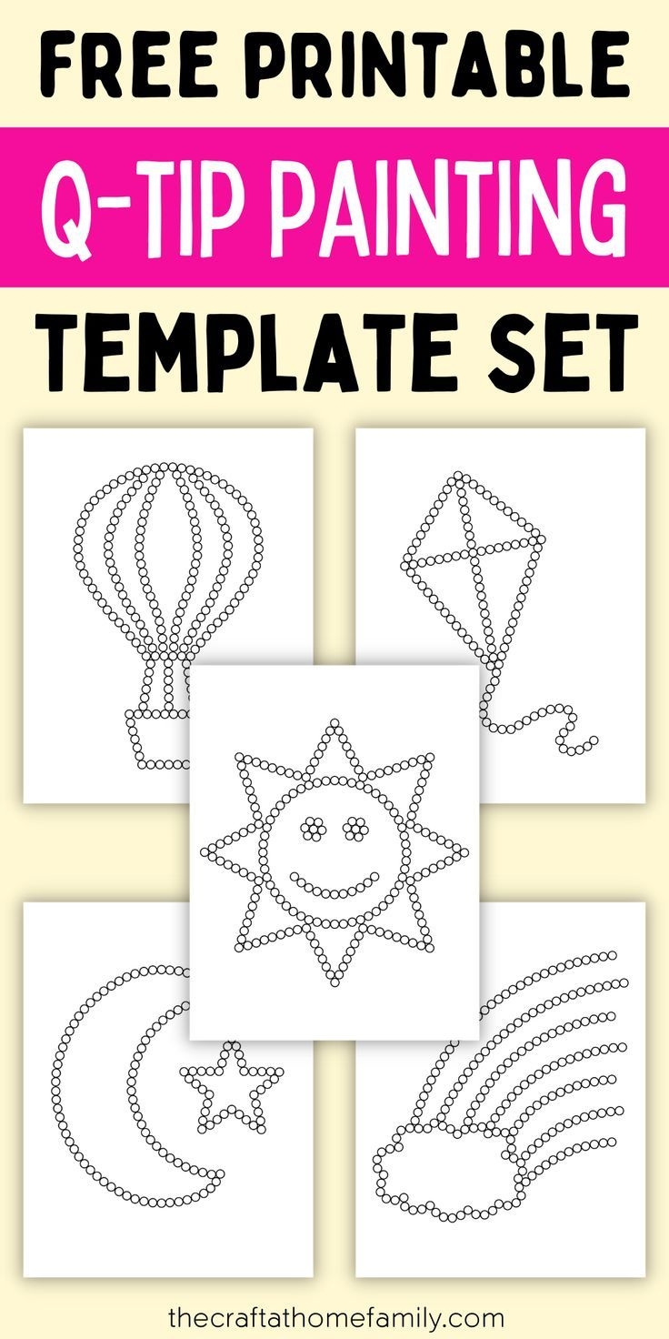 Free Printable Q Tip Painting Templates Fine Motor Activities For 