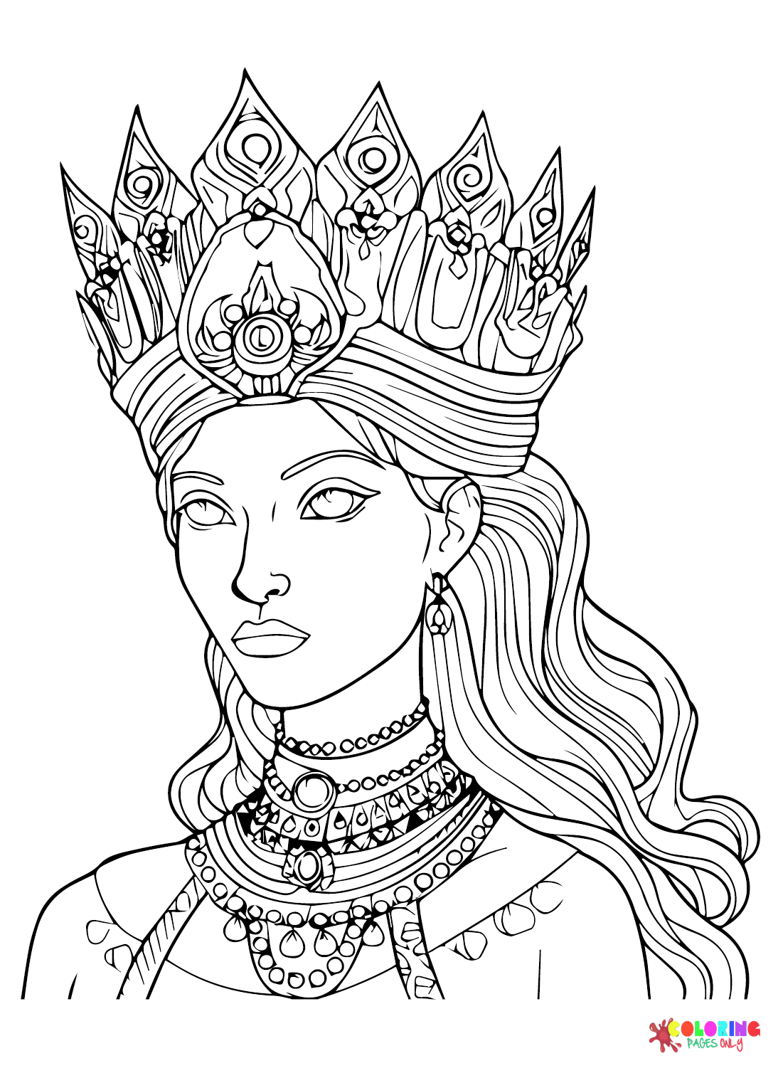 Free Printable Queen Coloring Page Free Printable Coloring Pages