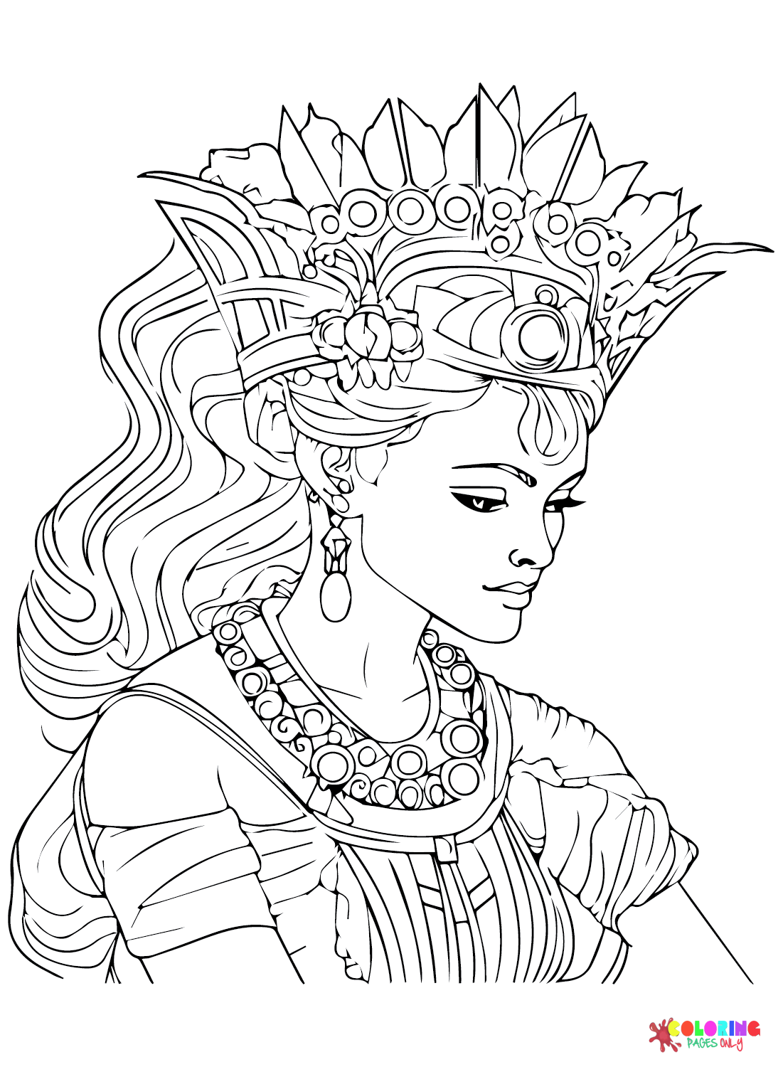 Free Printable Queen Coloring Page Free Printable Coloring Pages