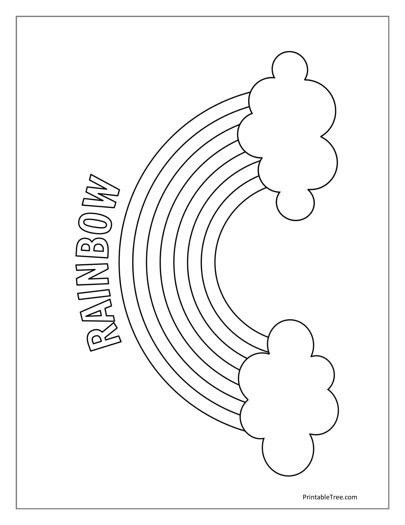 free printable rainbow coloring pages