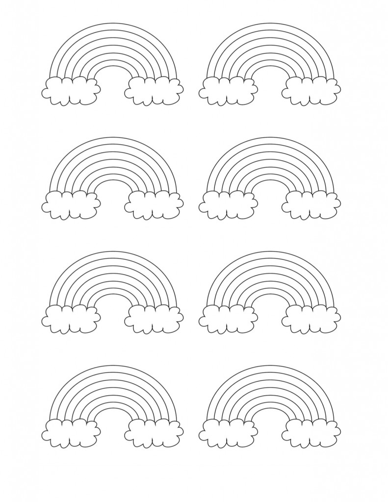 Free Printable Rainbow Templates Small Medium Large What Mommy Does