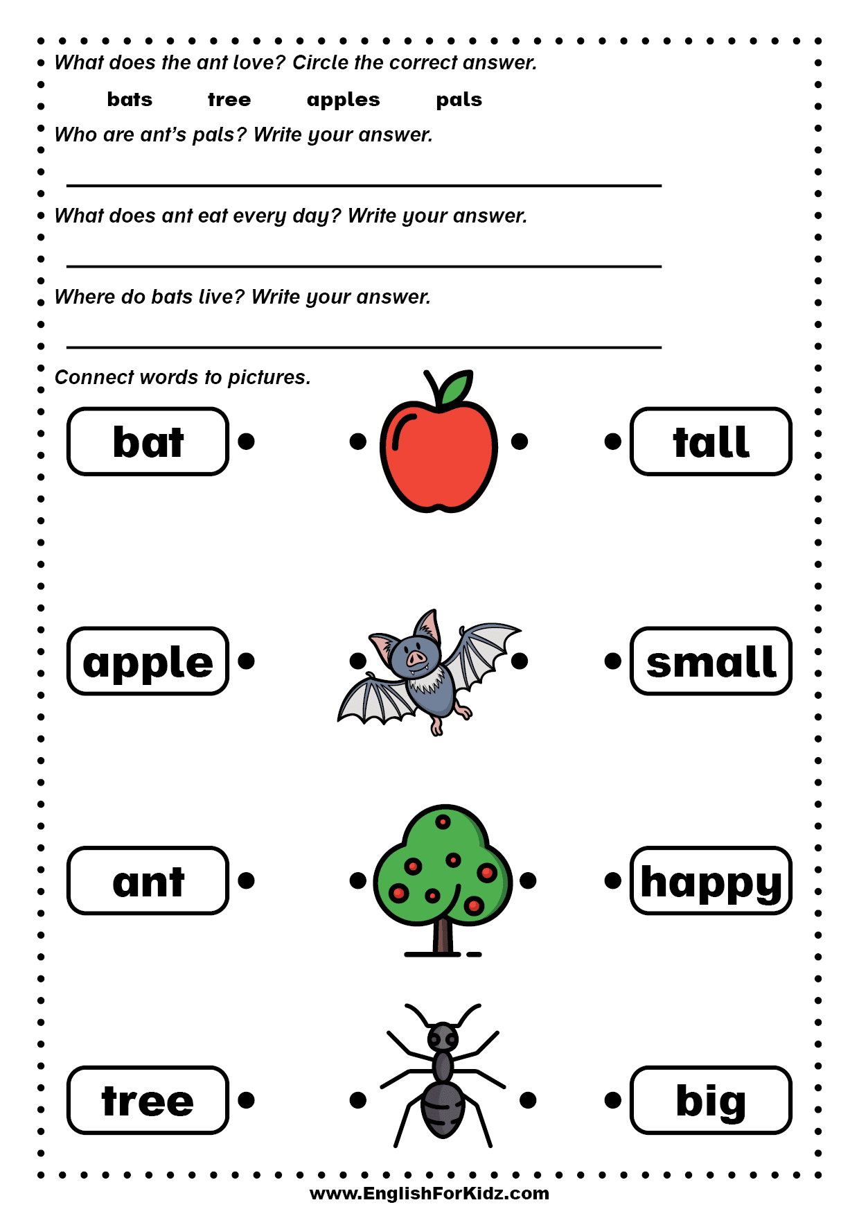 printable reading activities for kids