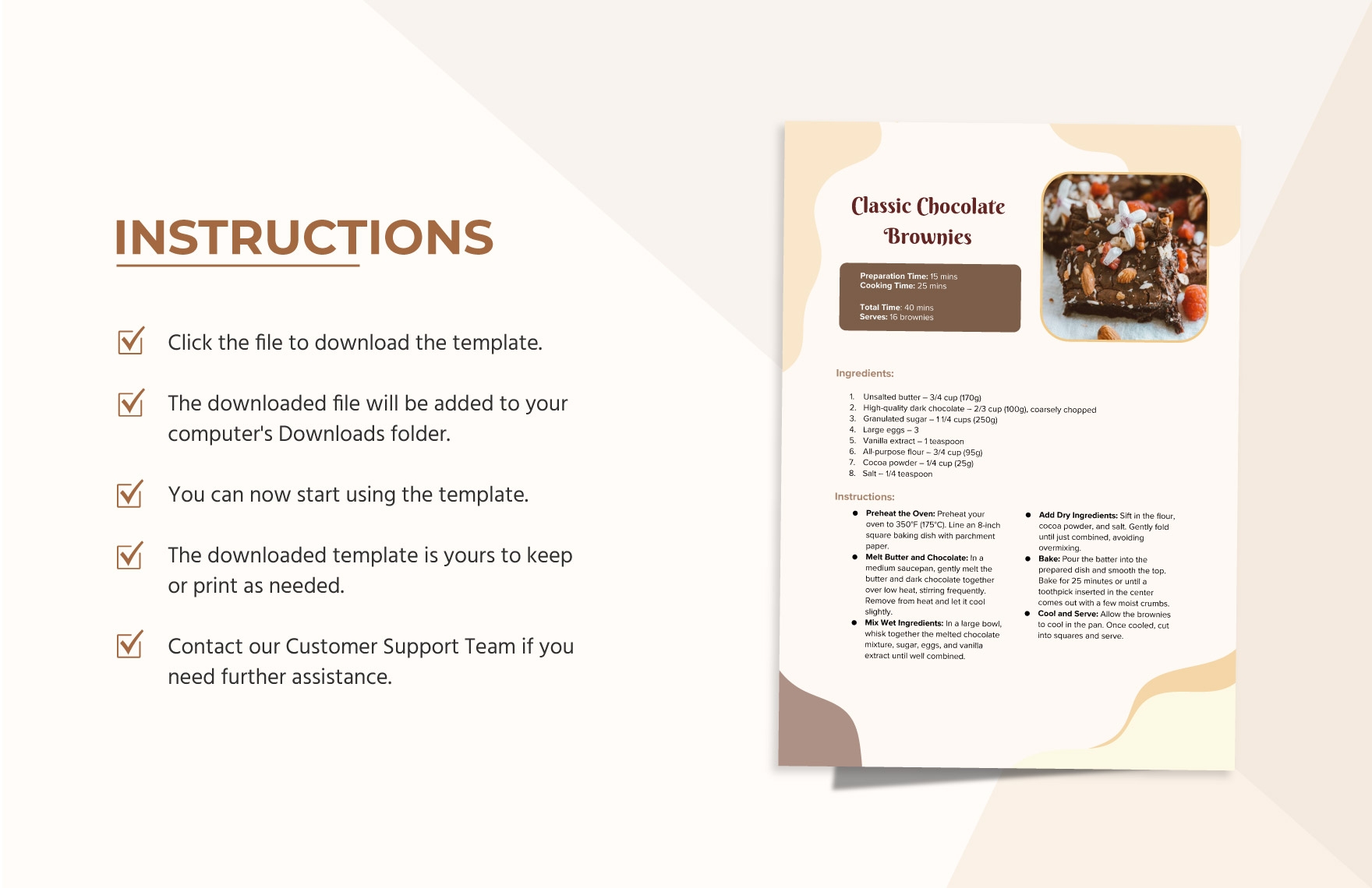 Free Printable Recipe Template Download In Word Template