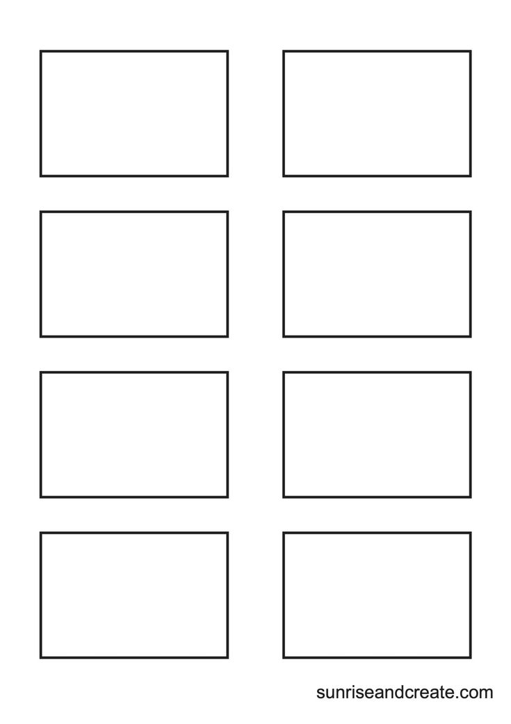 Free Printable Rectangle Templates Includes 9 Different Sizes Box