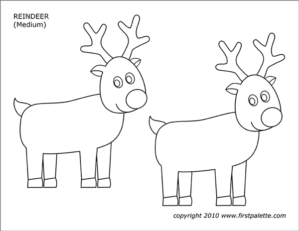Free Printable Reindeer Templates Daily Printables 45 OFF