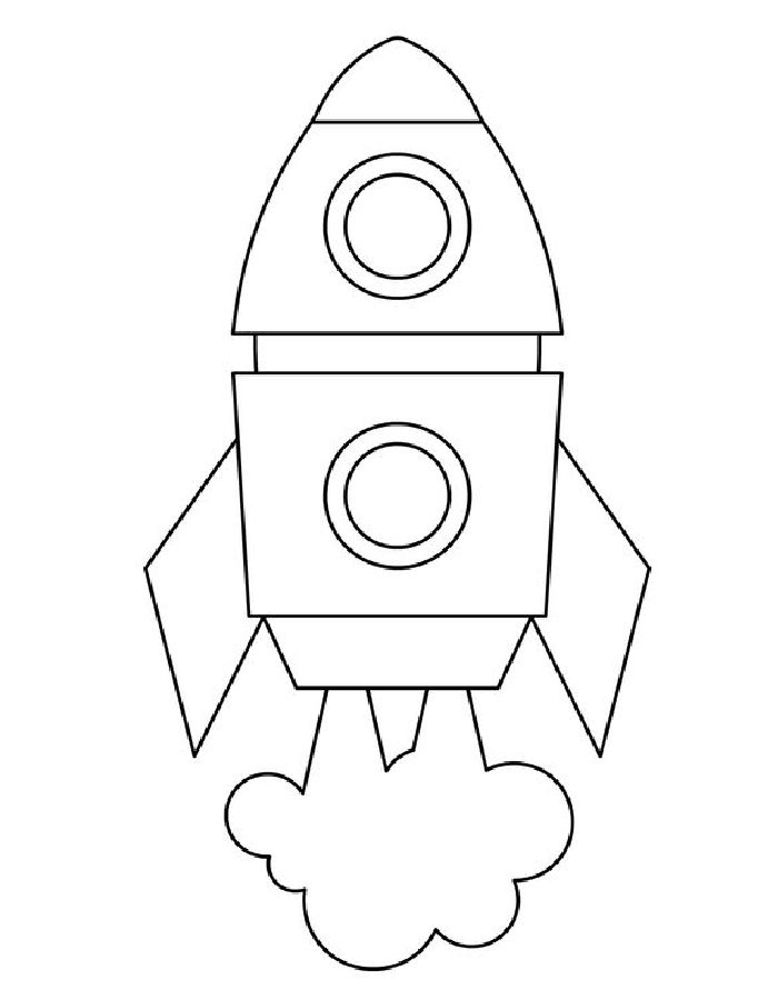 Free Printable Rocket Ship Coloring Page