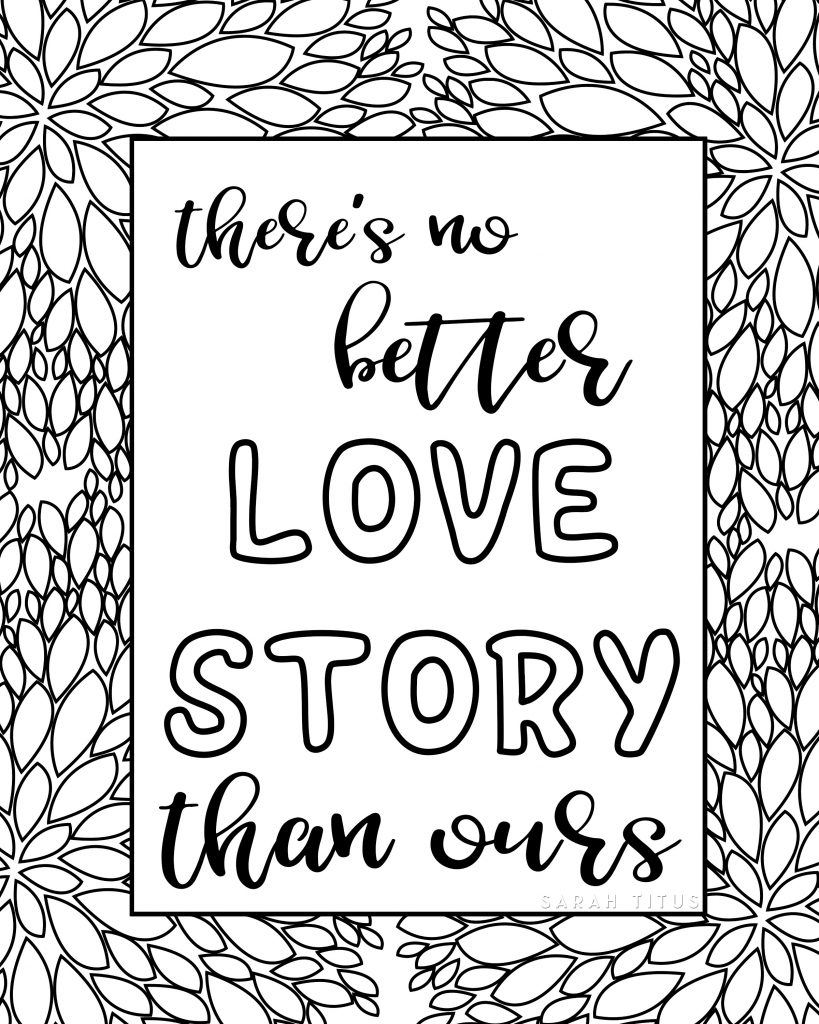 free printable sayings coloring pages