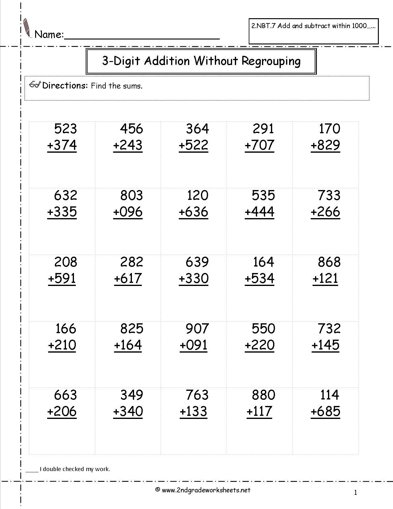 Free Printable Second Grade Math Free Printable