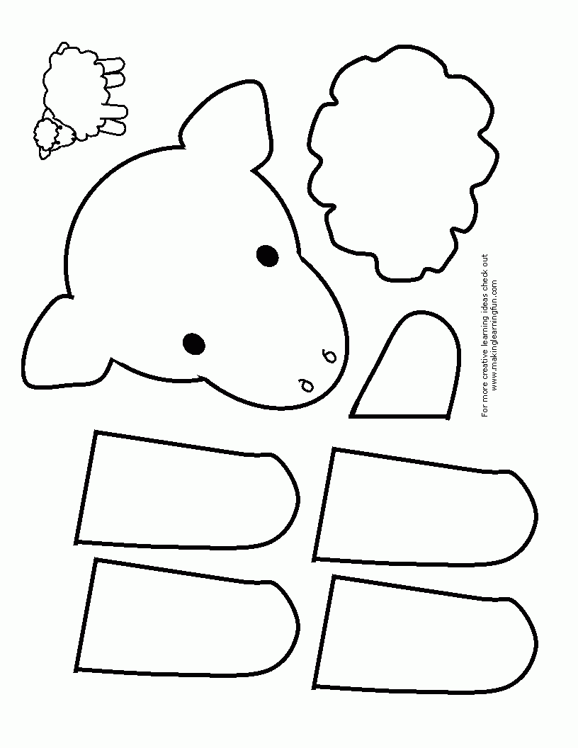sheep template free printable