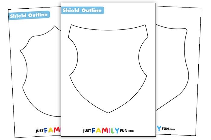 Free Printable Shield Outline Templates