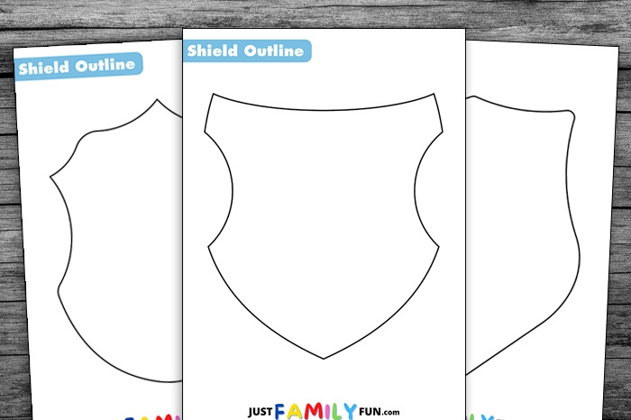 Free Printable Shield Outline Templates