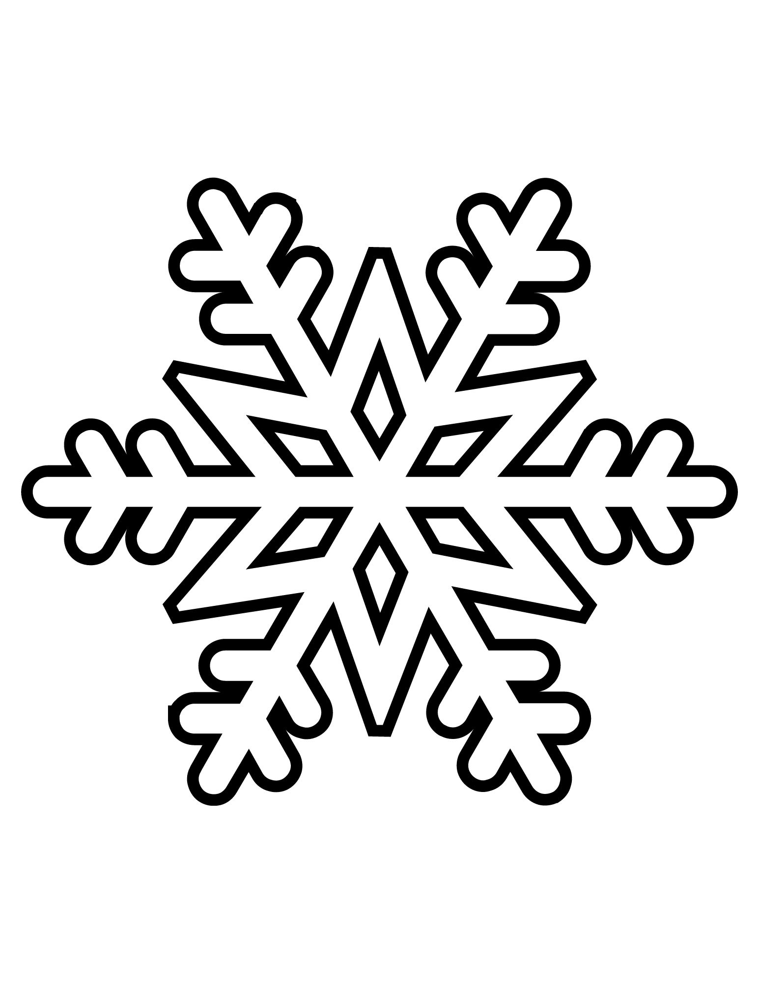 free template for snowflakes printable