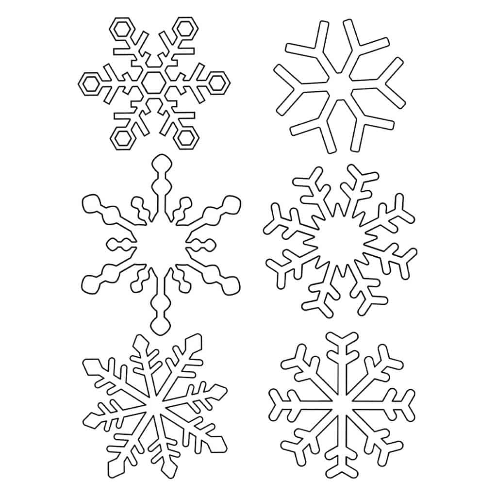 free printable snowflake drawings