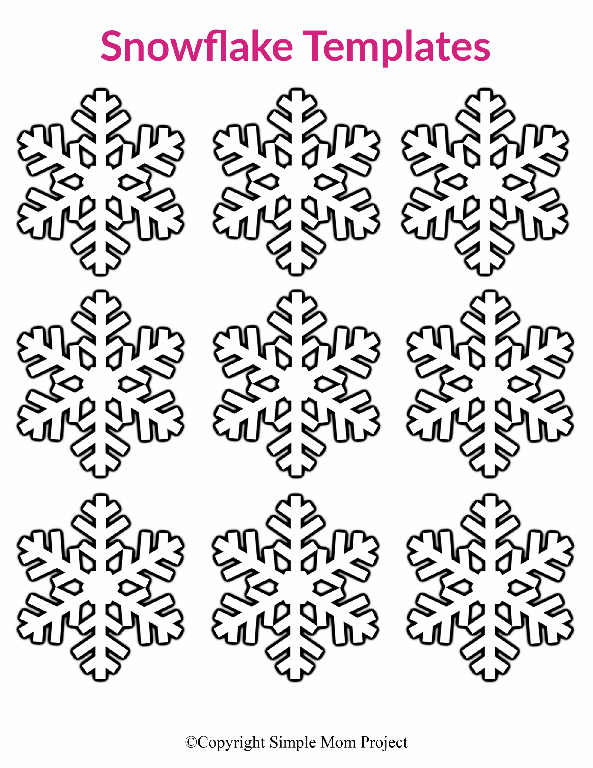 Free Printable Snowflakes Cutouts Templates