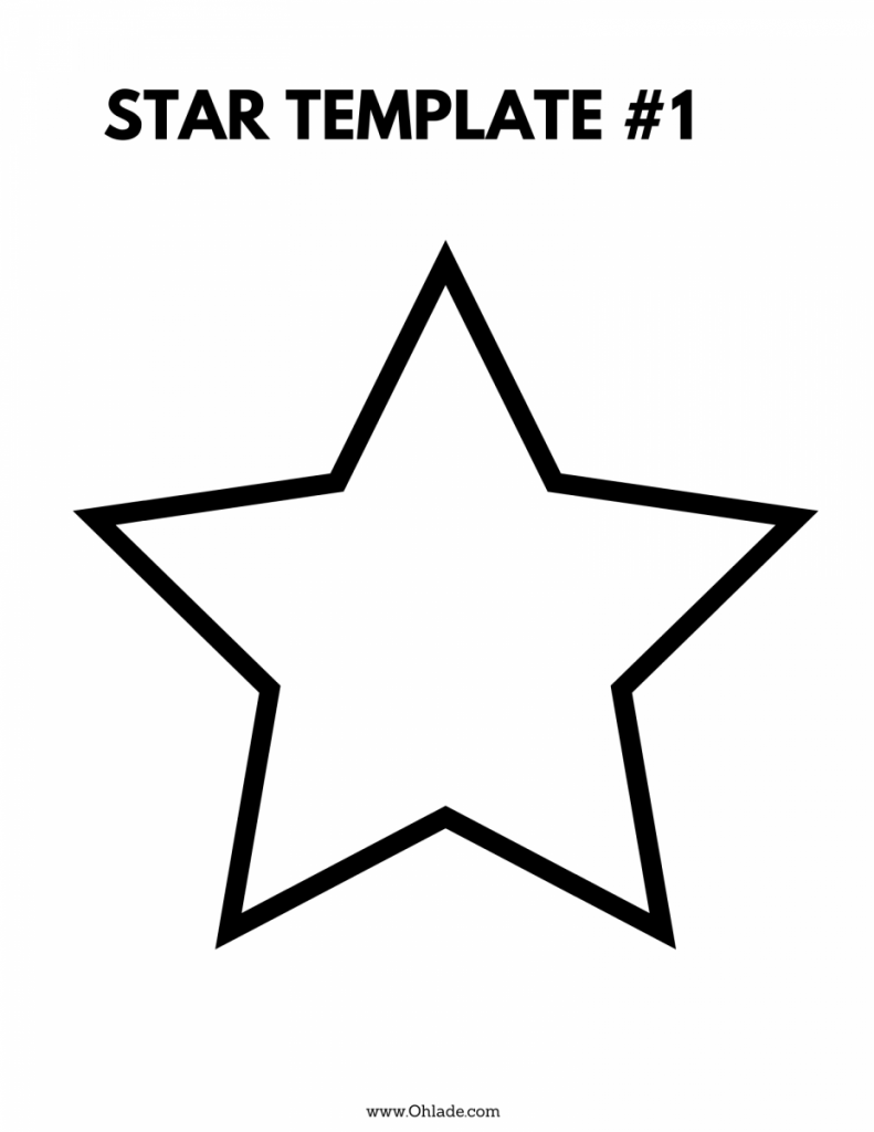 Free Printable Star Template Designs Oh La De