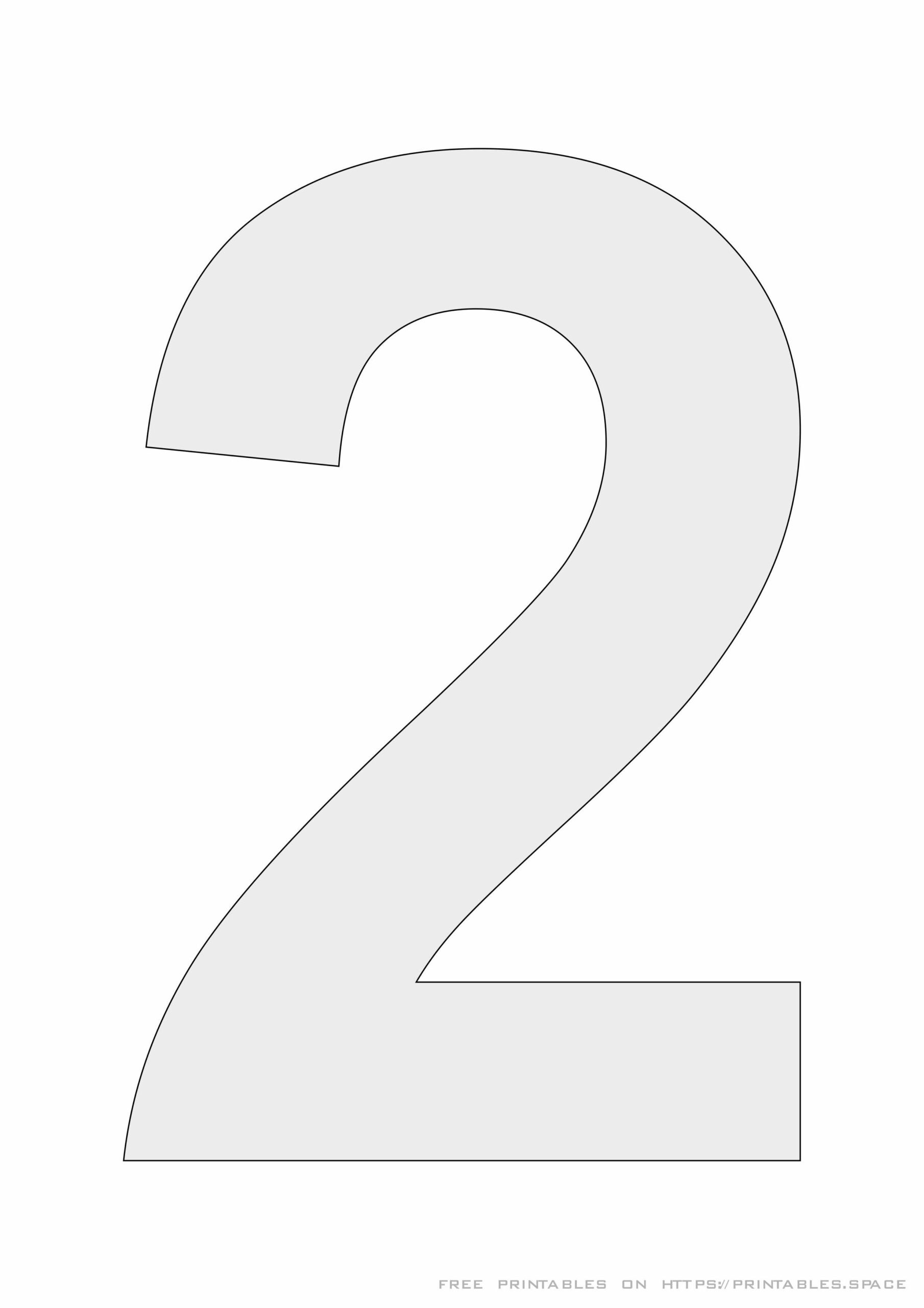 Free Printable Stencil Number 2 Free Printables