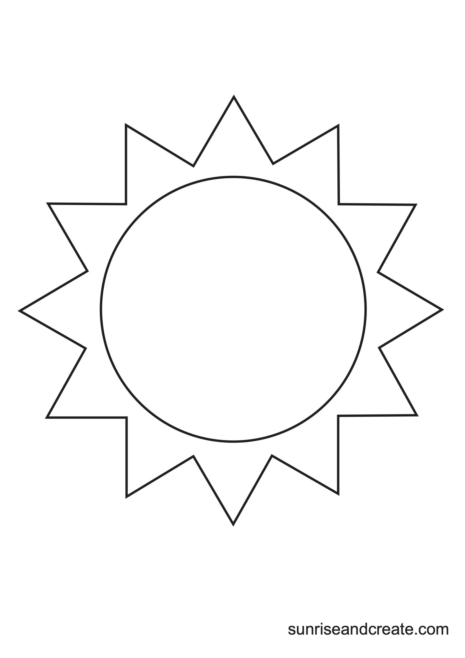 free printable sun printables