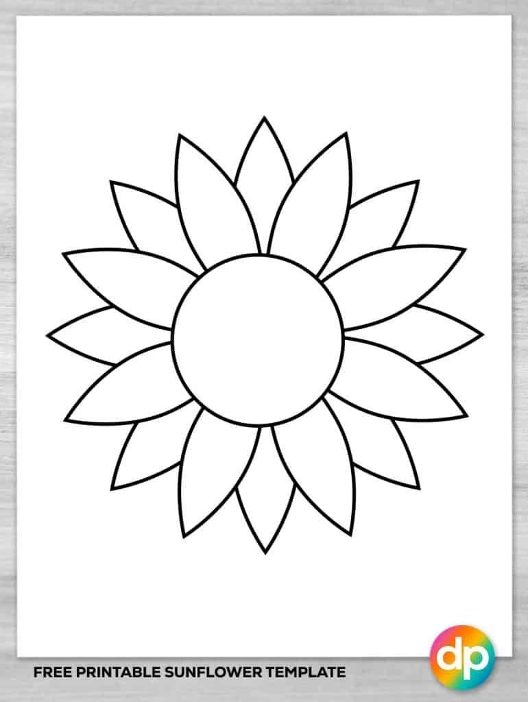 Free Printable Sunflower Template For Mosaic Art
