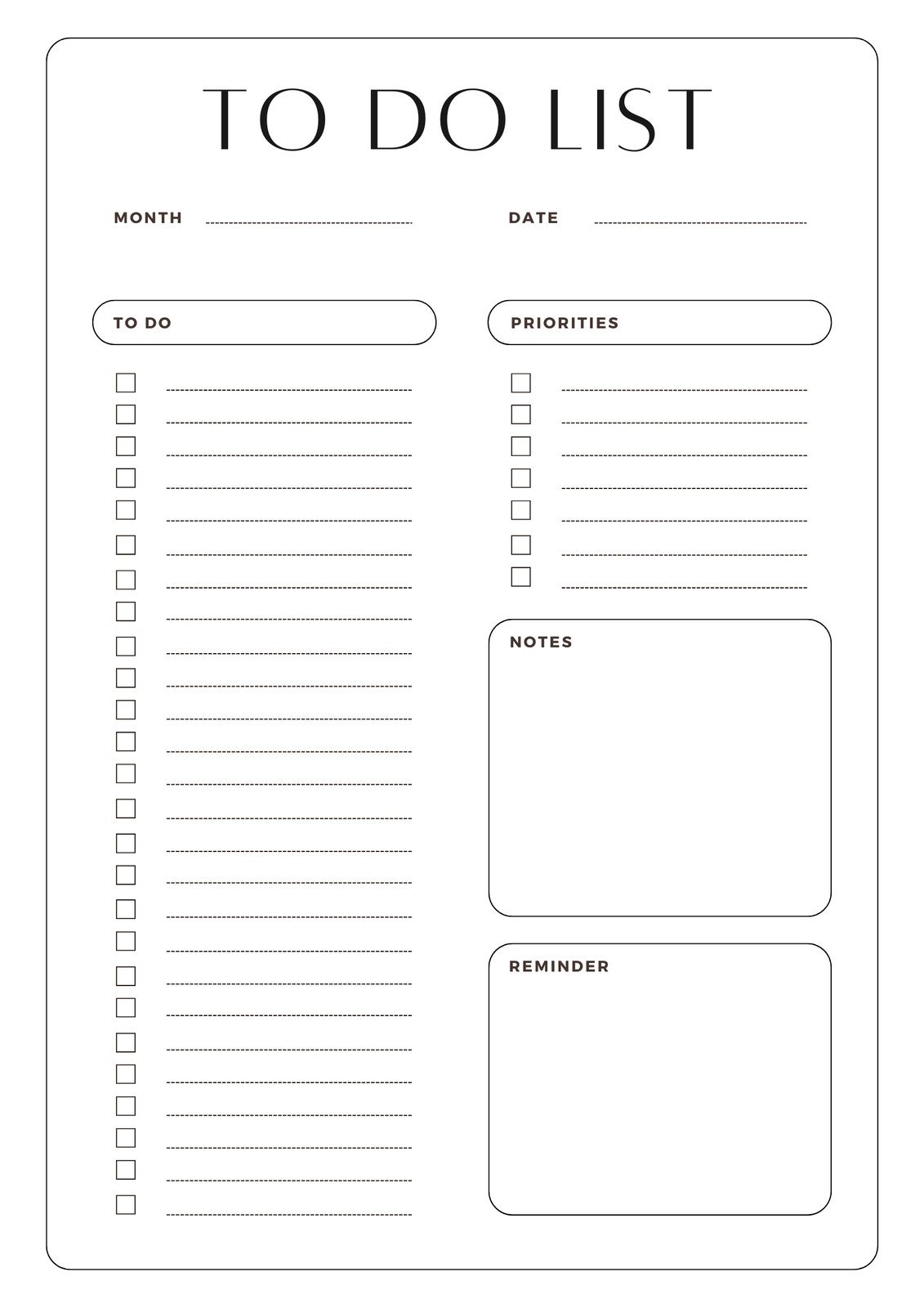 Free Printable To Do List PrintablesBuzz Worksheets Library