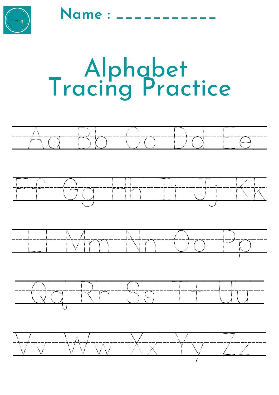 alphabet letters printable worksheet