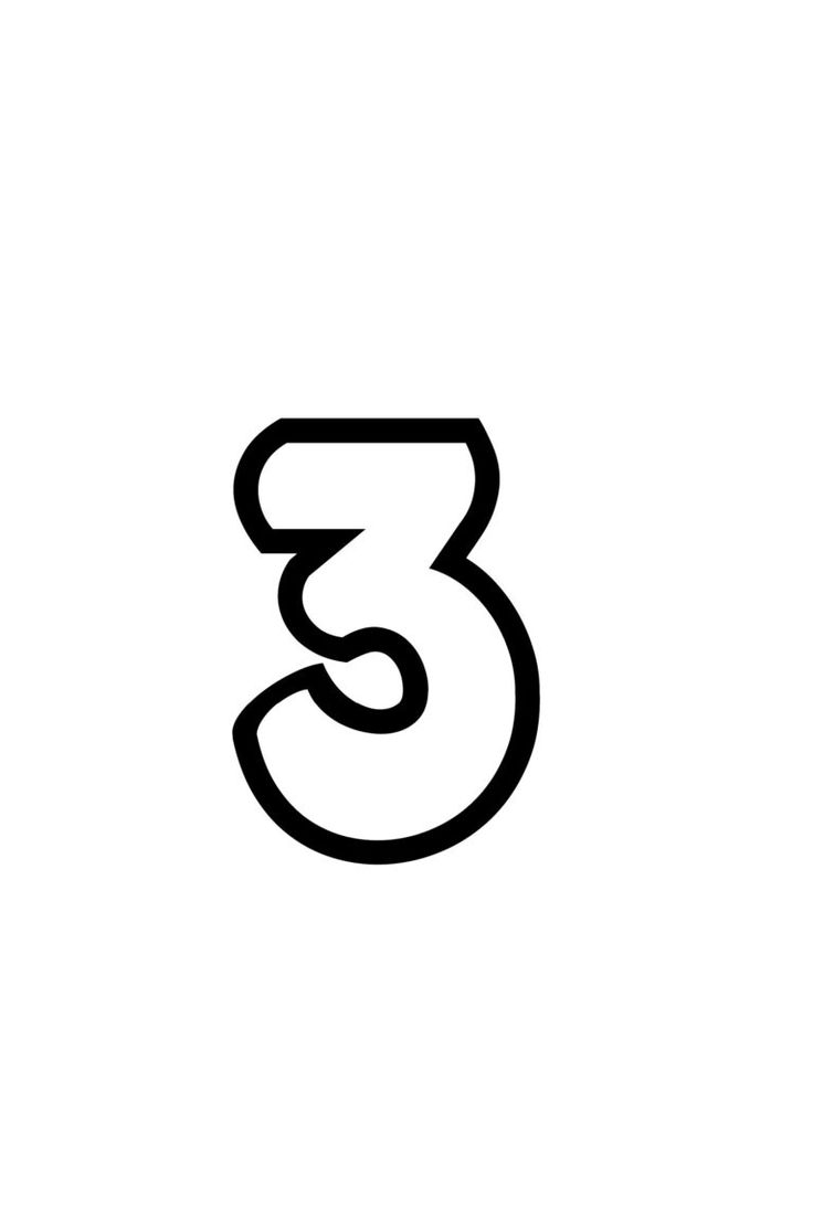 Free Printable Tracing Numbers Bubble Number 3 Bubble Numbers Free