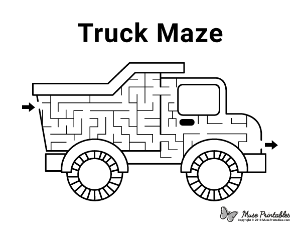 Free Printable Truck Maze