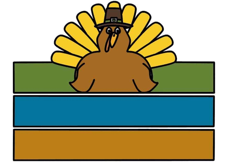 free printable turkey hat template