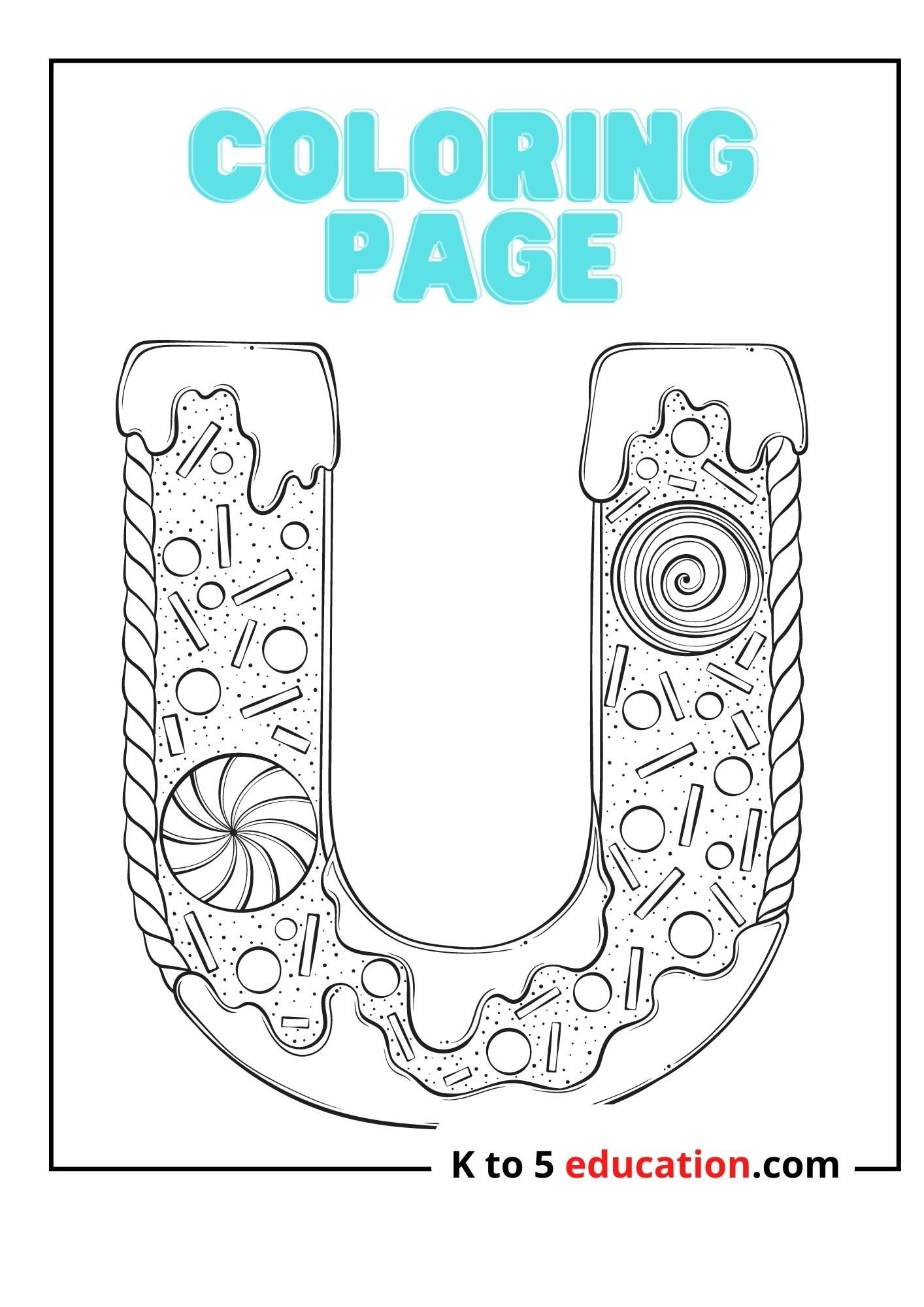 Free Printable U Coloring Page Worksheet Check More At Https 