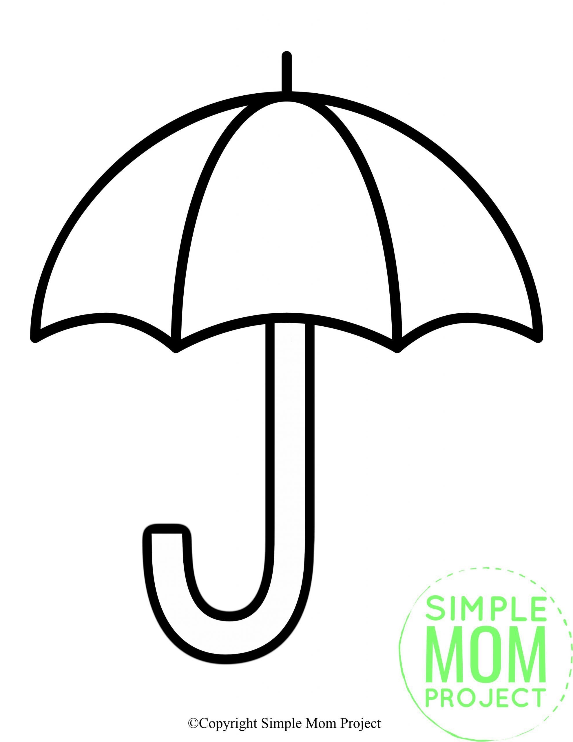 Free Printable Umbrella Template