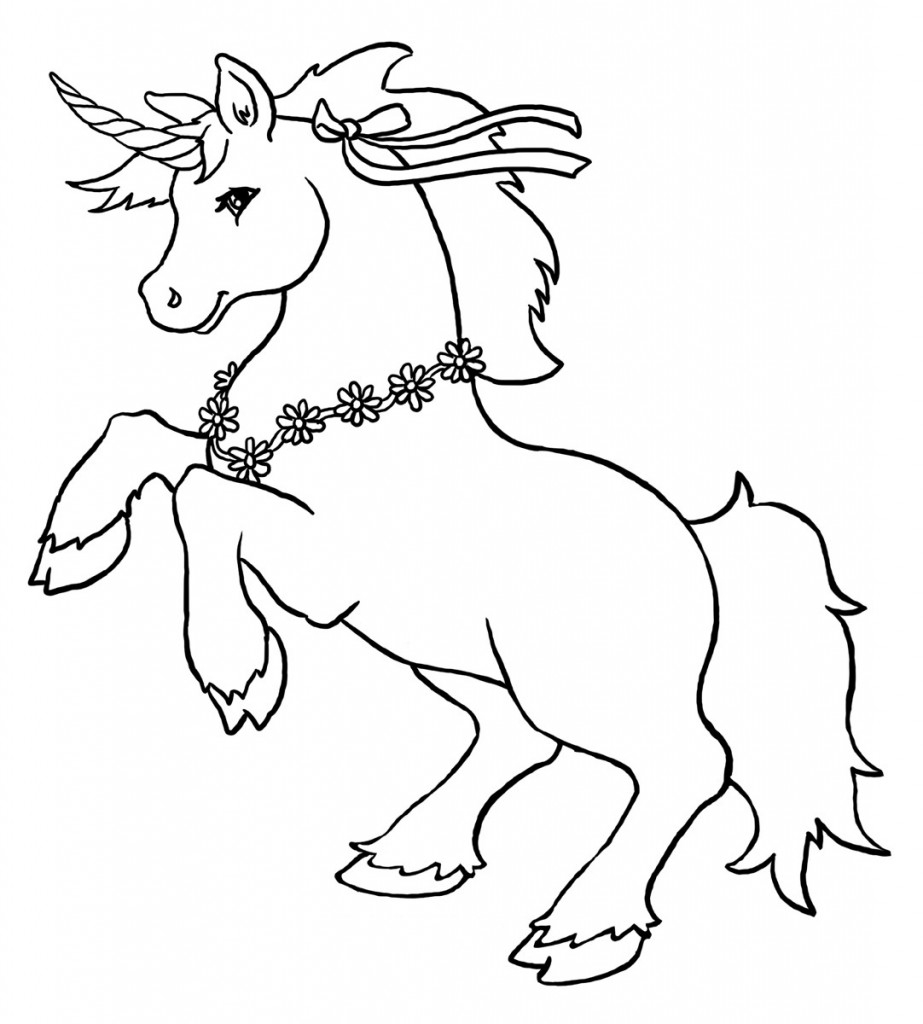 free download unicorn coloring pages