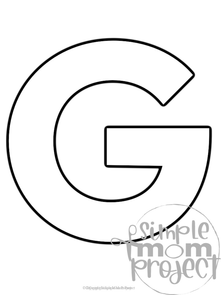 letter g template for preschool