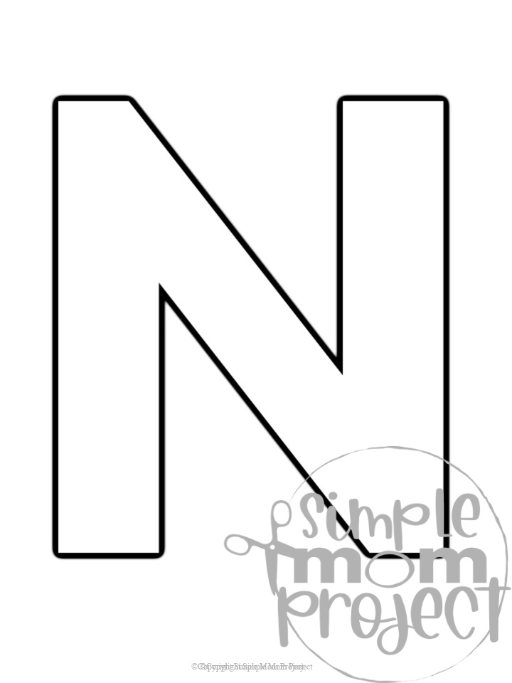 Free Printable Uppercase Letter N Template Simple Mom Vrogue co