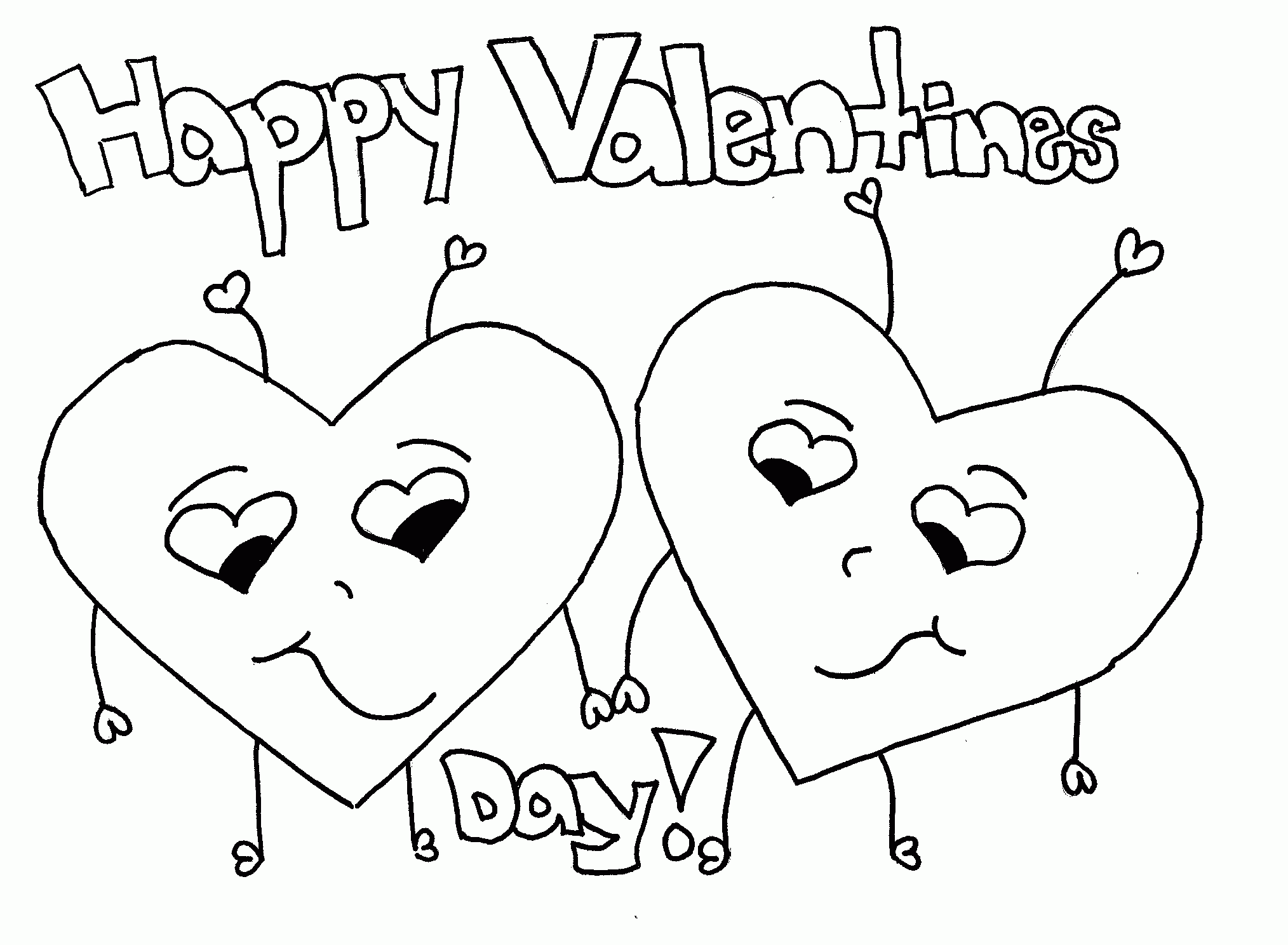 valentine day coloring pages printable