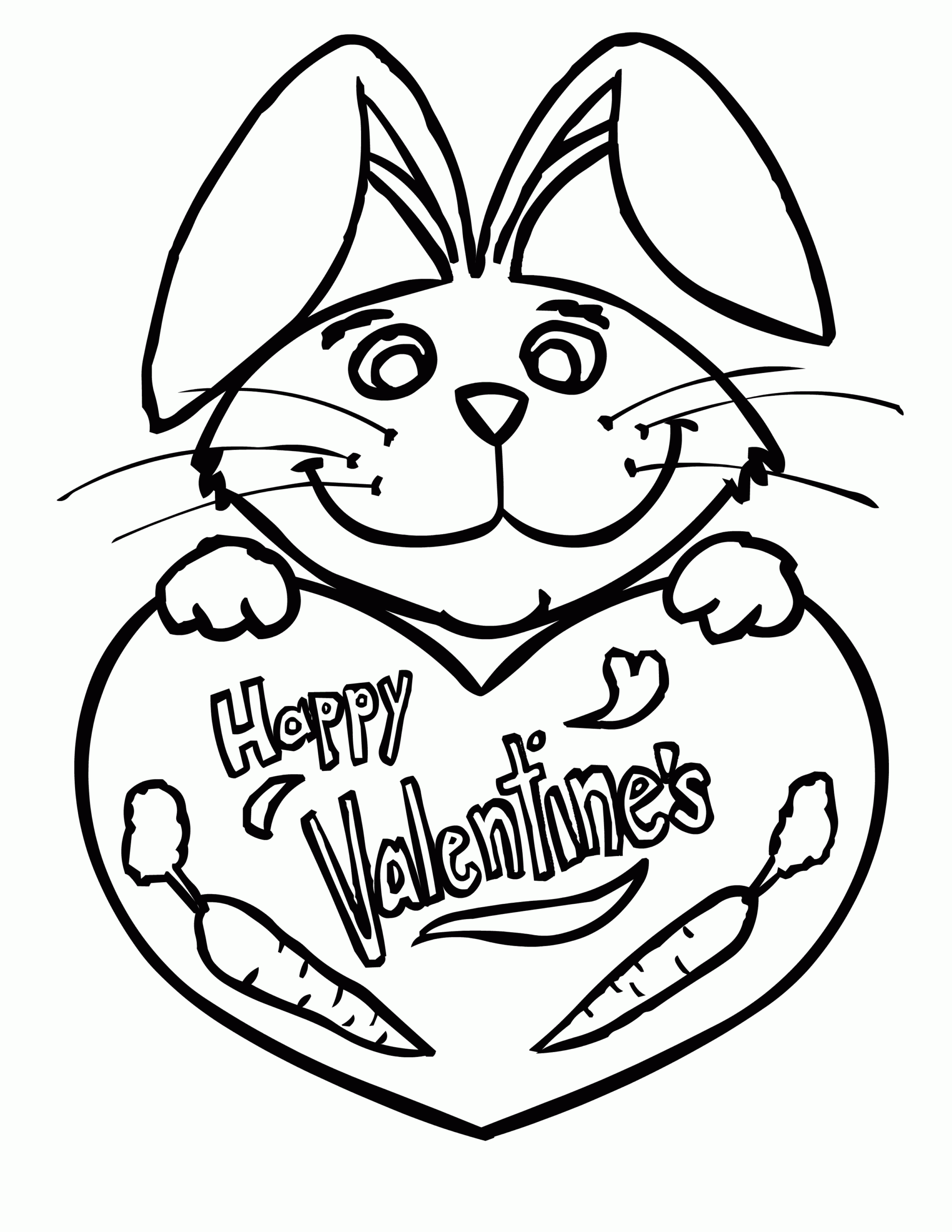 free valentine coloring page