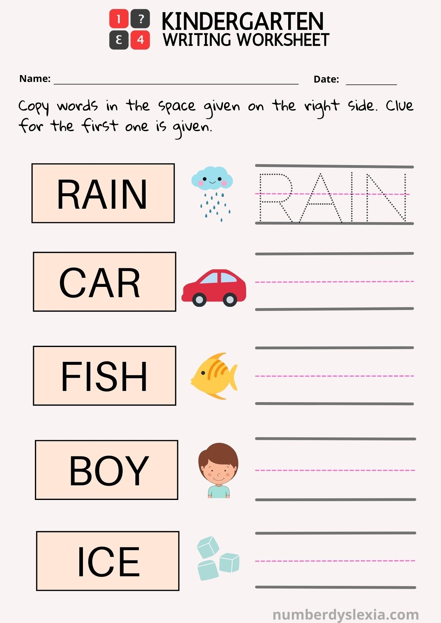 123 kindergarten worksheets free printable