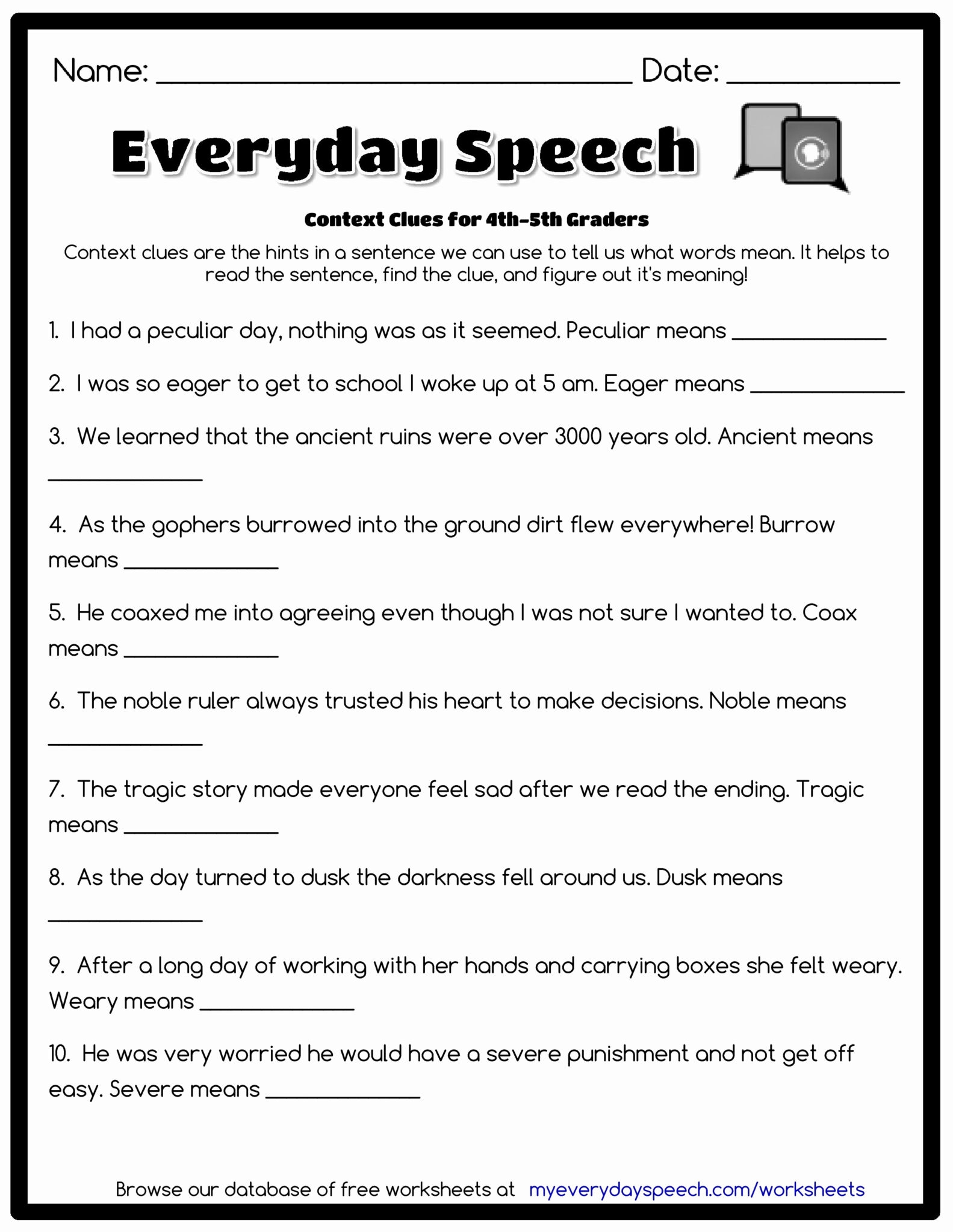 3rd grade printable worksheets