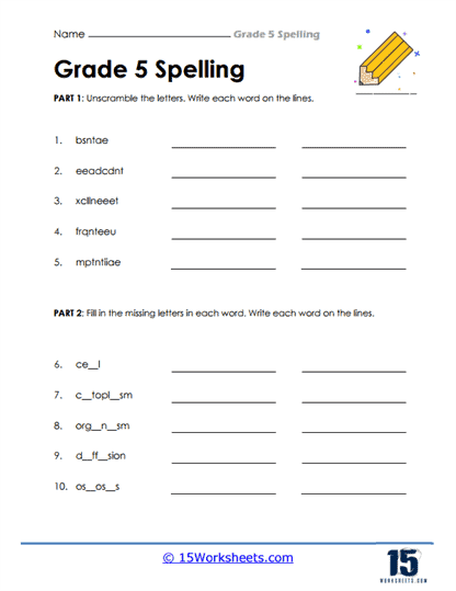 free printable worksheets grade 5