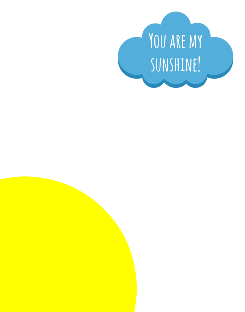 sunshine template printable free