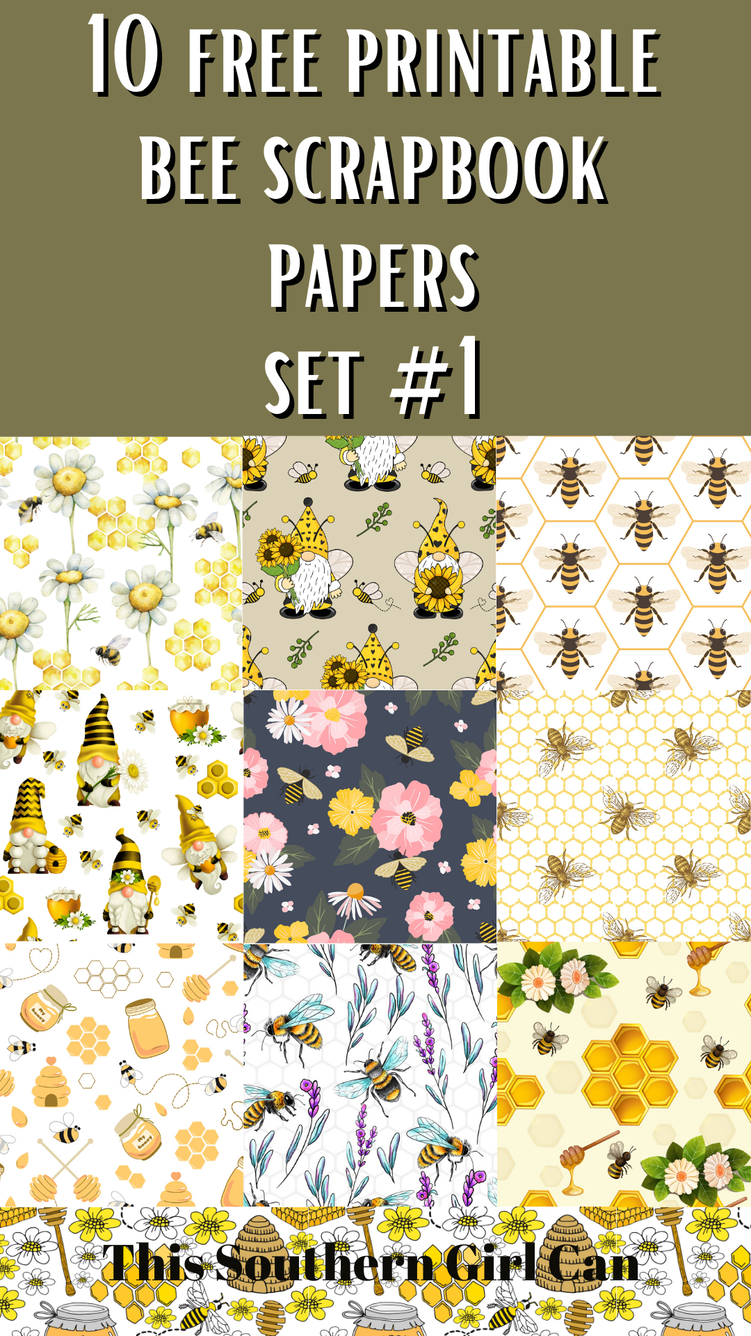 Free Printables Bee Scrapbook Bee Printables Scrapbook Printables Free