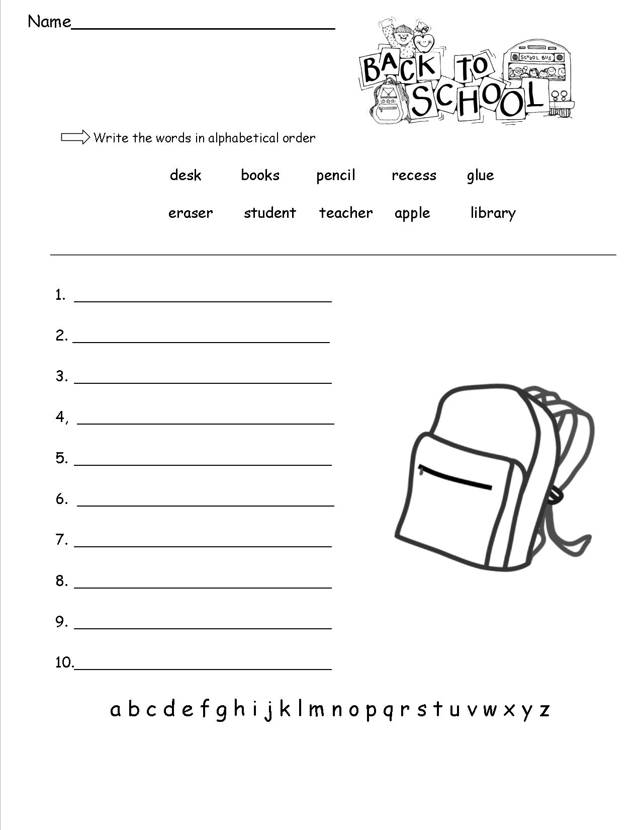 Free Printables For First Graders