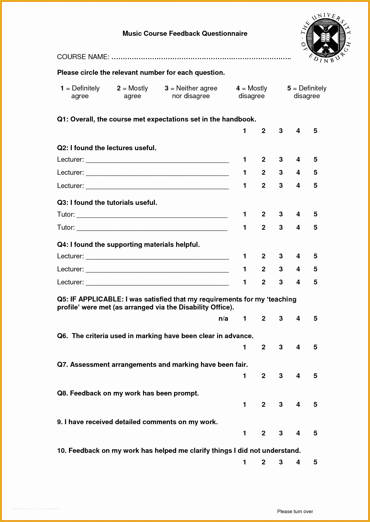free printable questionnaire template word