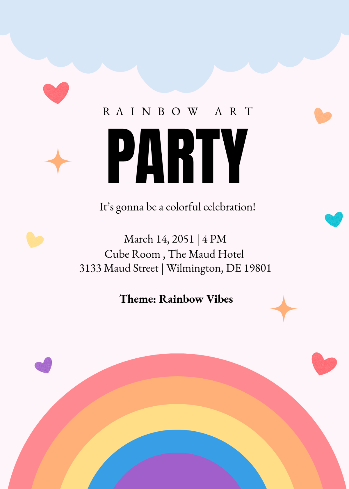 rainbow art template