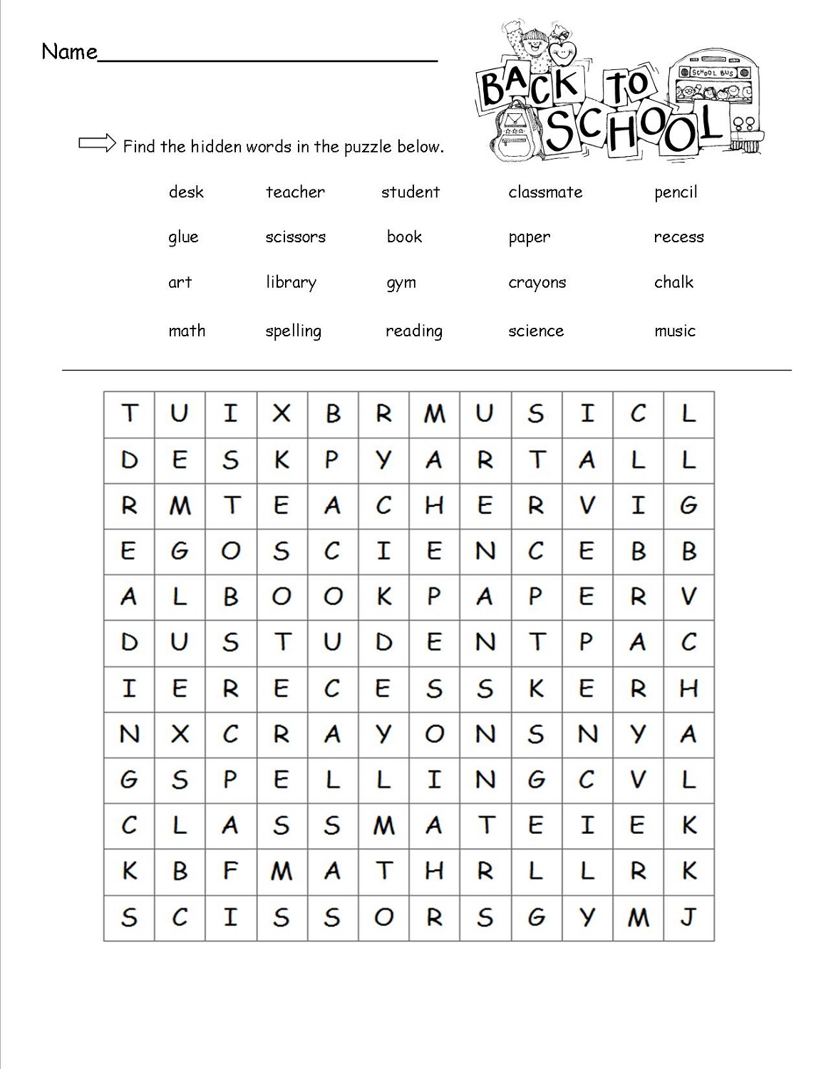 free school work for kids