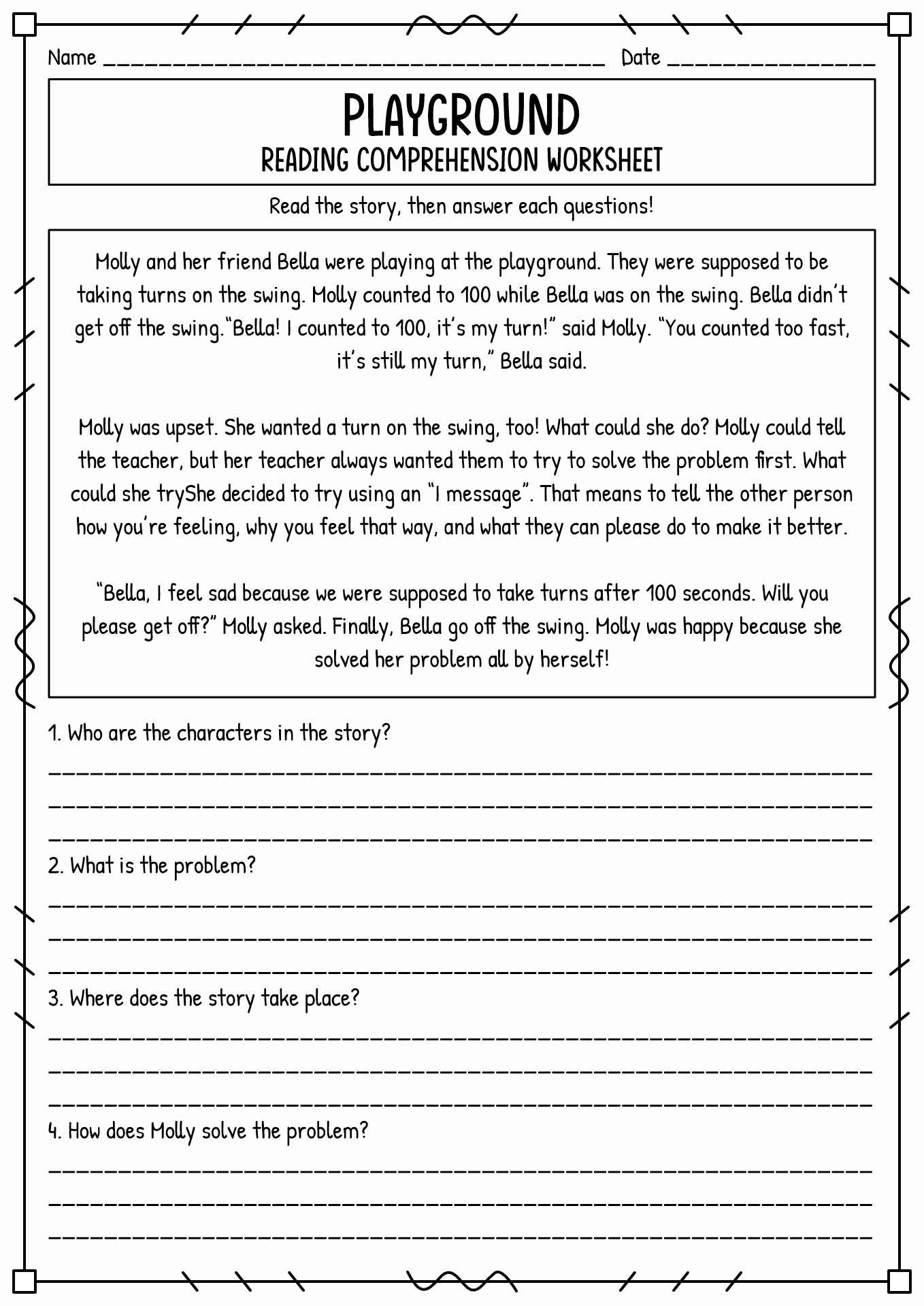 Free Second Grade Reading Comprehension Worksheet Pdf Download Free 