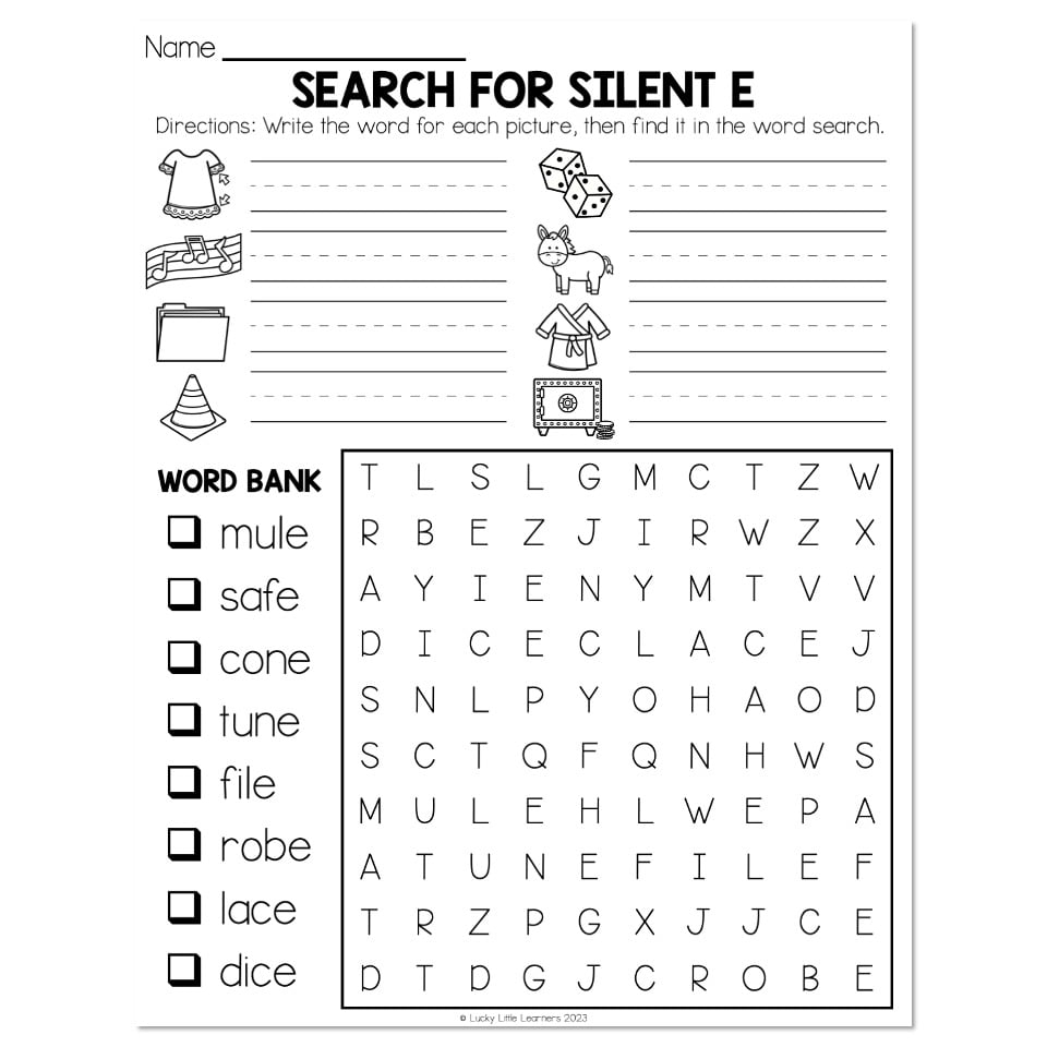 Free Silent E Worksheet 1st Grade Download Free Silent E Worksheet 1st 