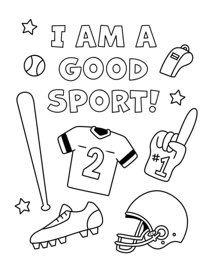 Free Sports Coloring Pages For Kids The Hollydog Blog Worksheets 